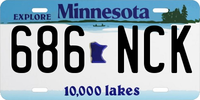 MN license plate 686NCK