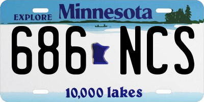 MN license plate 686NCS