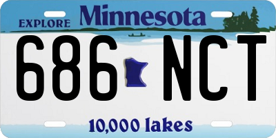 MN license plate 686NCT