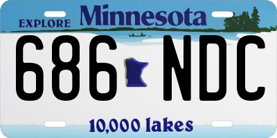 MN license plate 686NDC