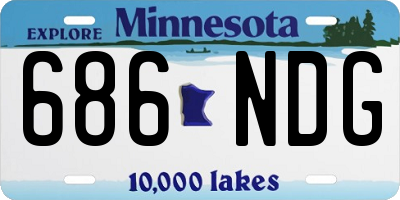 MN license plate 686NDG