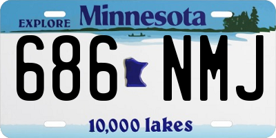 MN license plate 686NMJ