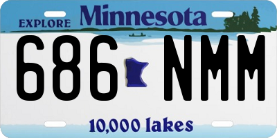 MN license plate 686NMM
