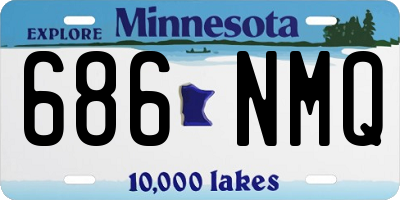 MN license plate 686NMQ