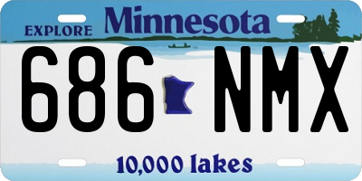 MN license plate 686NMX