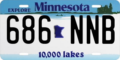 MN license plate 686NNB