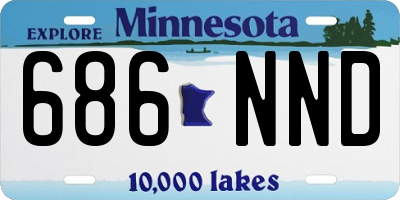 MN license plate 686NND