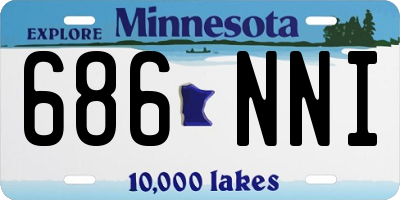 MN license plate 686NNI