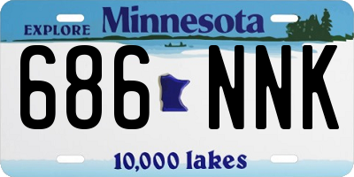 MN license plate 686NNK