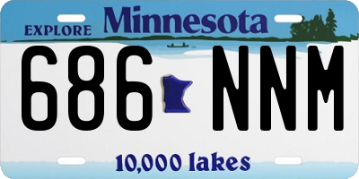 MN license plate 686NNM