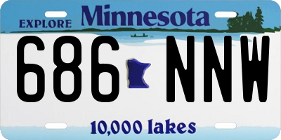 MN license plate 686NNW