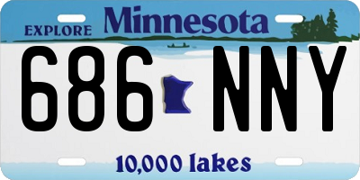 MN license plate 686NNY