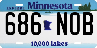 MN license plate 686NOB