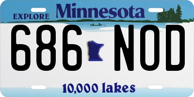 MN license plate 686NOD
