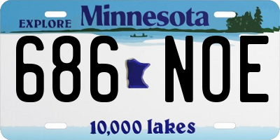 MN license plate 686NOE