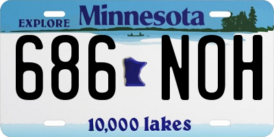 MN license plate 686NOH