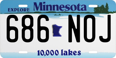 MN license plate 686NOJ