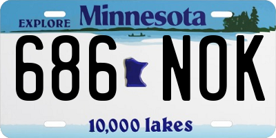 MN license plate 686NOK