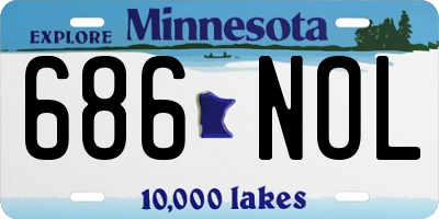 MN license plate 686NOL
