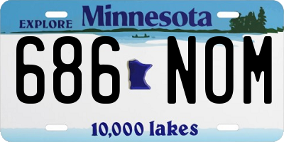 MN license plate 686NOM