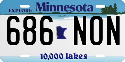 MN license plate 686NON
