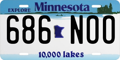 MN license plate 686NOO