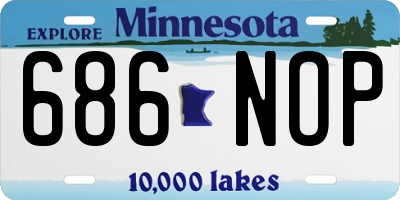 MN license plate 686NOP