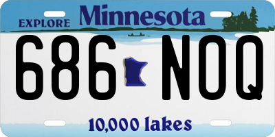 MN license plate 686NOQ
