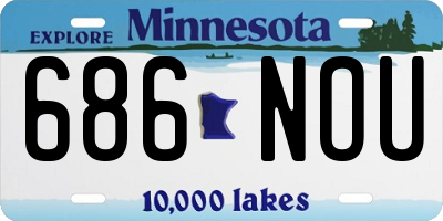 MN license plate 686NOU