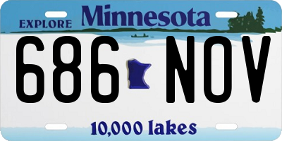 MN license plate 686NOV