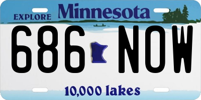 MN license plate 686NOW