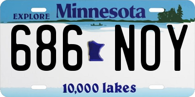 MN license plate 686NOY