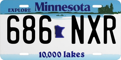MN license plate 686NXR