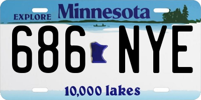 MN license plate 686NYE