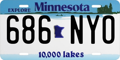 MN license plate 686NYO