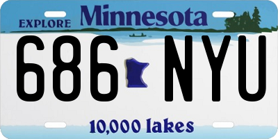 MN license plate 686NYU