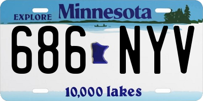 MN license plate 686NYV