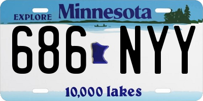 MN license plate 686NYY