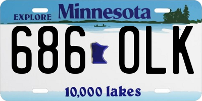 MN license plate 686OLK