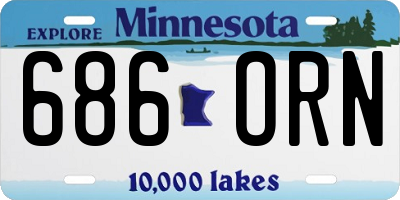 MN license plate 686ORN