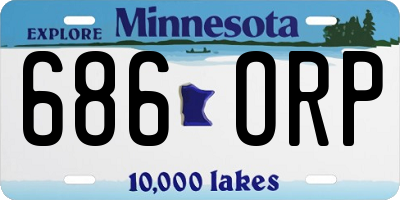 MN license plate 686ORP