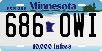 MN license plate 686OWI