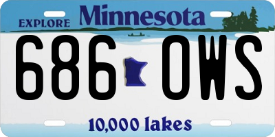 MN license plate 686OWS