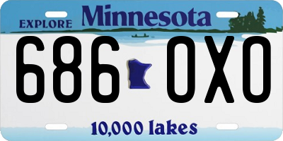 MN license plate 686OXO