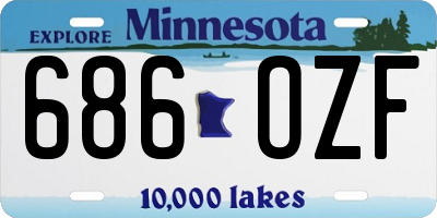 MN license plate 686OZF