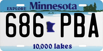 MN license plate 686PBA