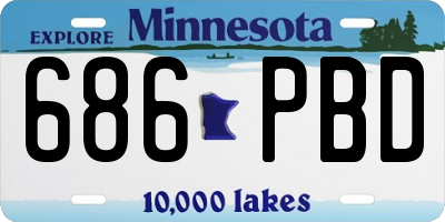 MN license plate 686PBD
