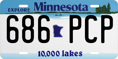 MN license plate 686PCP
