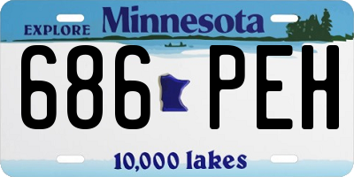 MN license plate 686PEH