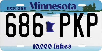 MN license plate 686PKP